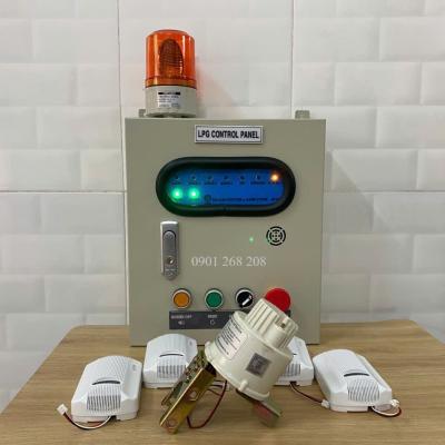 TỦ BÁO RÒ GAS KẾT NỐI 4 KÊNH ĐẦU DÒ 12V